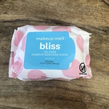 BLISS MAKEUP MELT OIL-FREE MAKEUP REMOVER WIPES CHAMOMILE 30 COUNT - 
