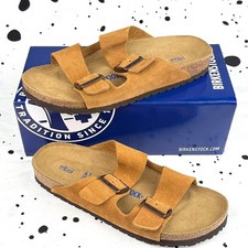 Birkenstock Arizona Narrow/Wide Mink Suede Leather Unisex Sandals 37-45