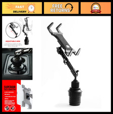 Heavy Duty Tablet Cup Holder Mount for Car/Truck - 3-Way Adjustable Arm, Univers