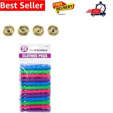 Non Rusting Strong 24 Plastic Dolly Cloths Pegs Washing Line Laundry Durable Peg