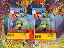Jakks Pacific Nintendo Super Mario BABY LUIGI 2.5" NEW Set/Lot X2  BONUS