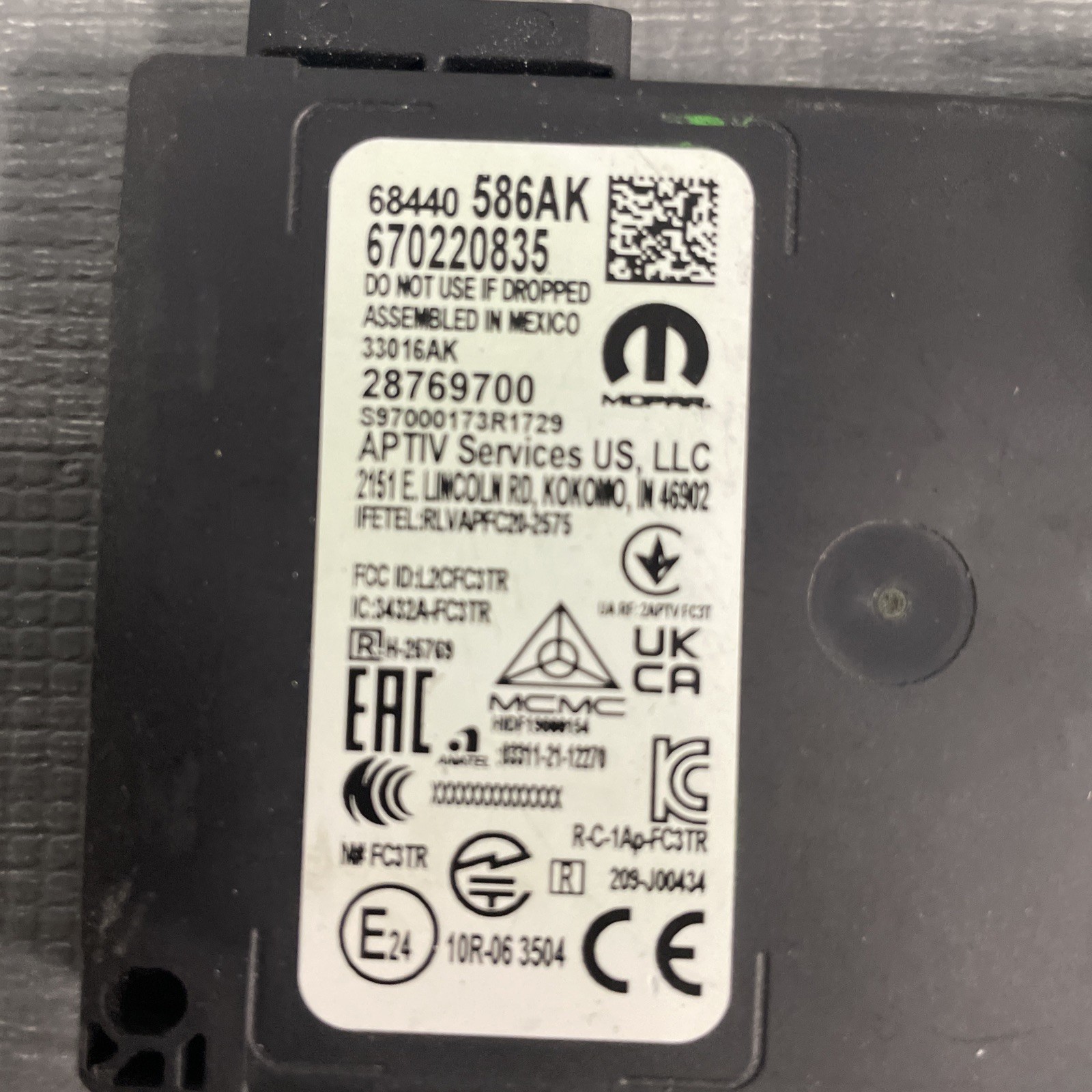 Maserati Grecale Folgore 2023-2026 Front Radar sensor