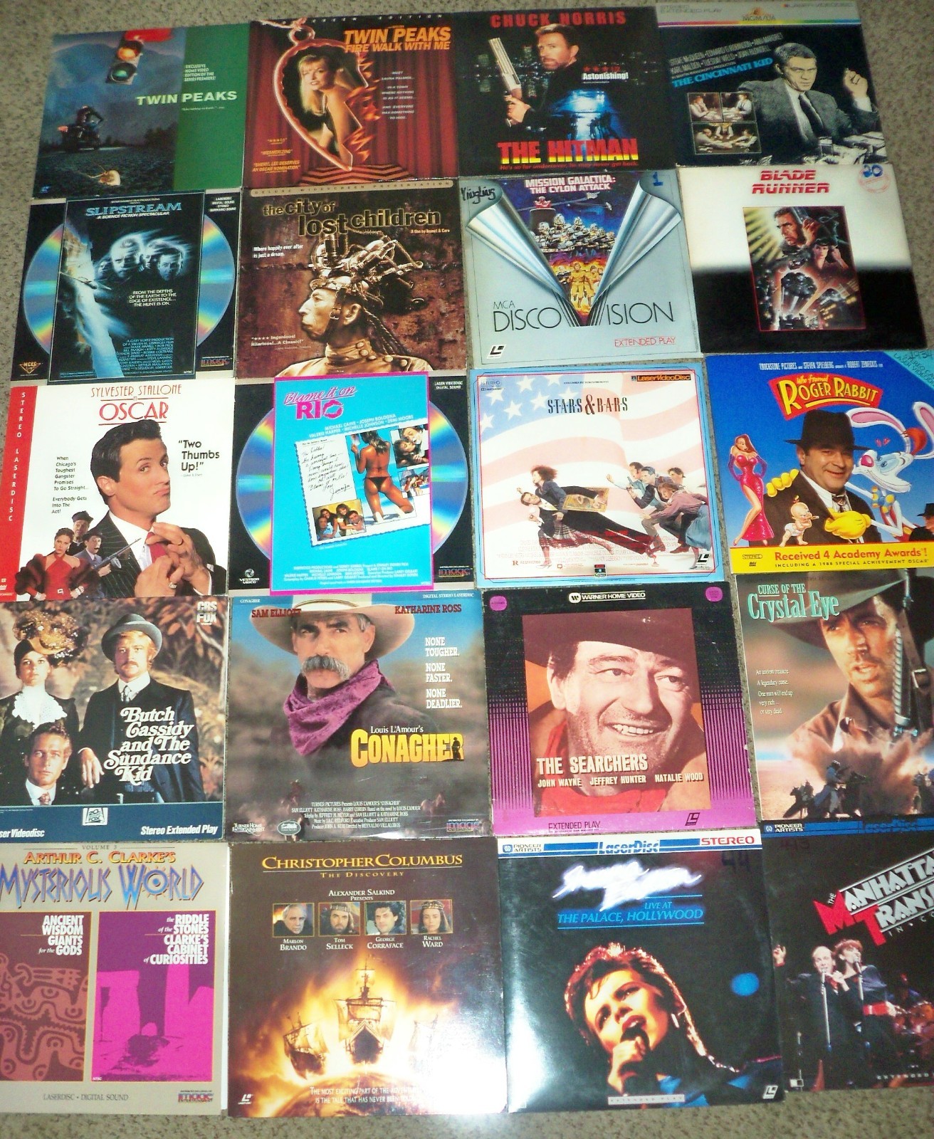 A~Laserdisc Lot of 20 Laser Discs - Mixed Genre - Lots of Great & Classic Movies