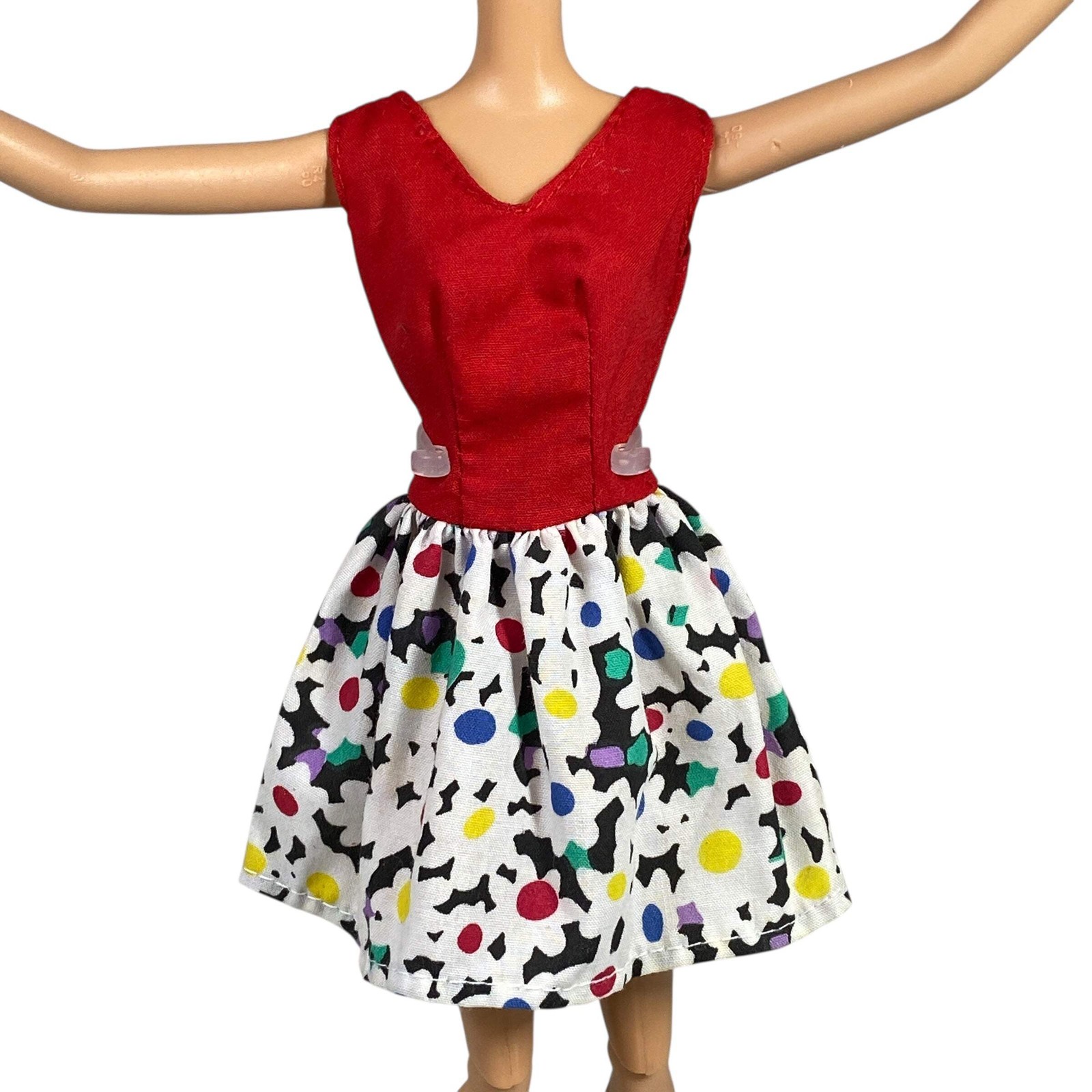 Red & Floral Bottom Barbie Dress Doll