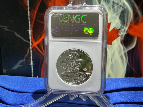 2004 ๐จ๐ฆ CANADA $1 FIRST FRENCH SETTLEMENT FLEUR PRIVY MARK 99.99% SILVER NGC - Picture 6 of 8