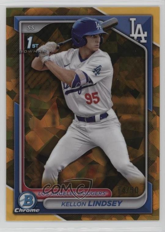 2024 Bowman Chrome Draft Sapphire Edition Gold 14/50 Kellon Lindsey #BDC-24 09w2