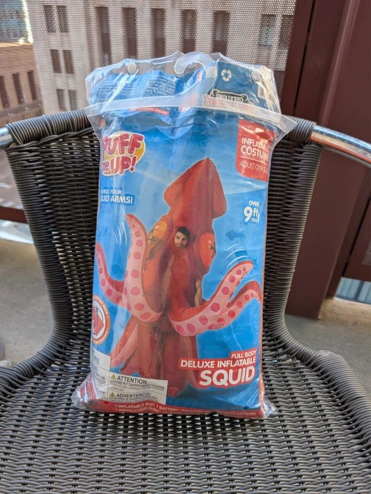 Disfraz de calamar gigante inflable para adulto Foto 2 de 3