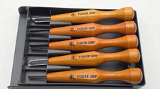 Mikisyo POWER GRIP Wood Carving Chisels Gouges, 5 pieces Set, Made in Japan
