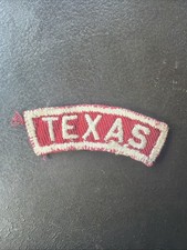 Vintage TEXAS Boy Scout Red & White State Str...