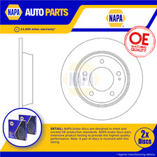 2x Coppia Dischi Freno Solidi Adatto KIA NIRO 1.6 Posteriore 16 a 22 G4LE 262mm Set NAPA