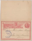 GUATEMALA 1894 3c Quetzal Double Card to SAN MARINO (to Otto Bickel)