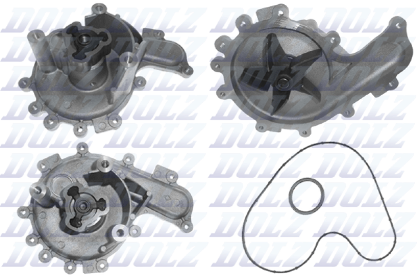 Dolz Wasserpumpe MotorküHlung F214 FüR Ford Peugeot Fiat Ducato Tourneo F3 FY FZ-image