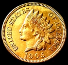 1905 INDIAN HEAD CENT UNCIRCULATED! 4 DIAMONDS! A beautiful coin!