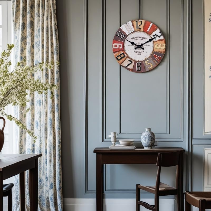 12 Inch Wall Clock Vintage Wall Clock, Kensington Station London