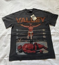 Vintage VALE VALLEY Graphic T-Shirt Wrestling Jesus Vs Devil Size M Made In USA
