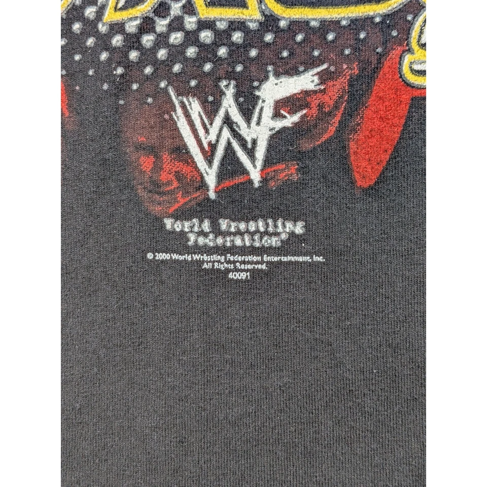 Camiseta Negra De Colección WWE The Rock Says Smackdown Hotel Para Hombres XXL Lucha Libre Y2K Foto 4 de 4