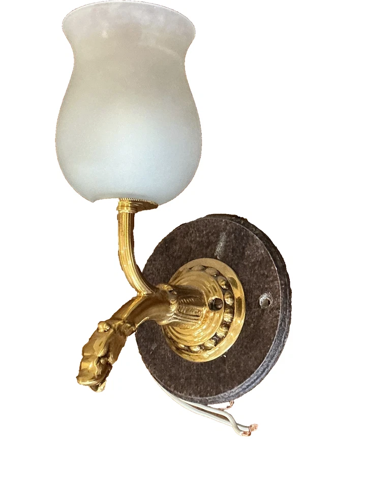 ОДНОСТЕННЫЙ СВЕТИЛЬНИК HERBEAU POMPADOUR — СТАРАЯ ЗОЛОТАЯ ОТДЕЛКА — ремонт — ванная комната - Изображение 2 из 4