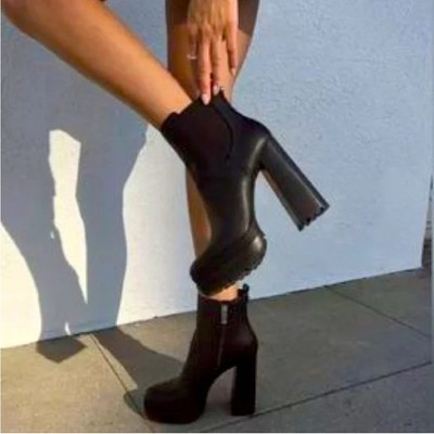 JLO Black  Margy  Platform Booties