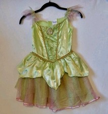 Disney Tinkerbell Costume Green Tulle Multi Layer Dress No Wings Size S 4-6 