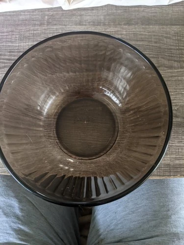 PYREX 7402-S AMBER 1.5 LITER 6-CUP SCULPTURED RIBBED 7" BOWL FREE USA SHIP