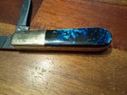 Hen and Rooster Pocket Knife 5.3/4 Micheal Prater German Made Blue Black Handle — photo 5