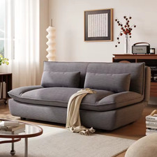 Sofa Bed Cotton Corduroy Fabric Convertible Foldable Futon for Living Room