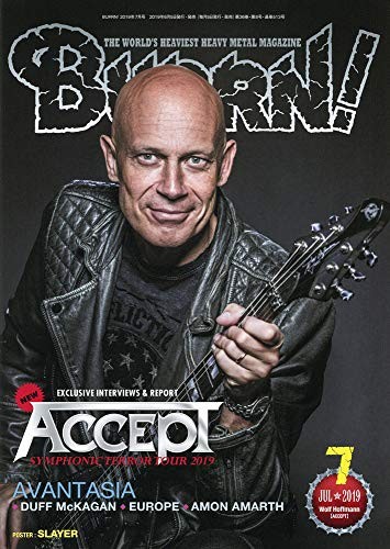 Used Burrn July 2019 Hard Rock Heavy Metal Magazine Accept book form JP