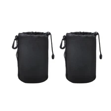 2X S-XL Neoprene Soft DSLR Camera Lens Pouch Bag Storage Cover Case USA