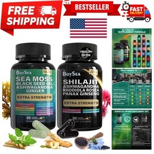 Comprehensive 90 Count Sea Moss & Shilajit Supplements for Vitality Boost