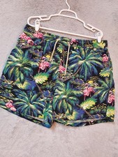 Polo Ralph Lauren Swim Trunks Mens 2XL XXL Hawaiian Tropical Flamingo Lined