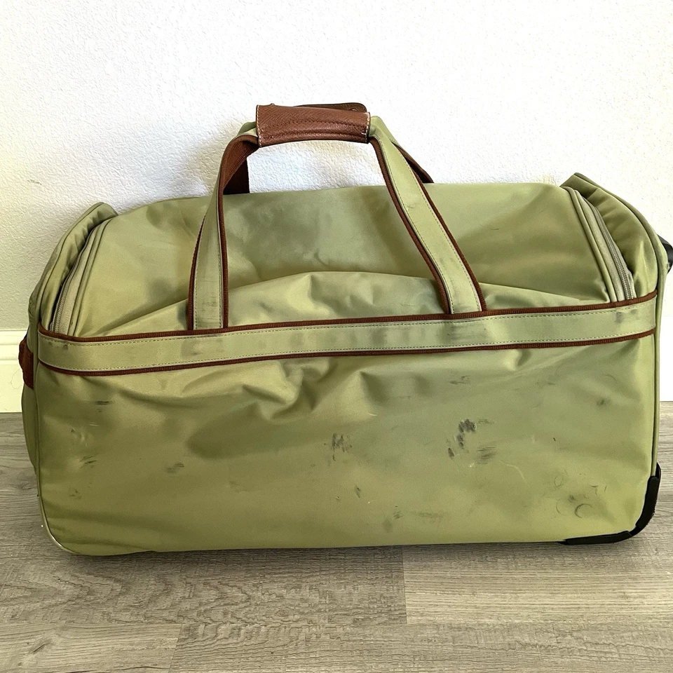 Maleta de lona Longchamp verde  Foto 2 de 4