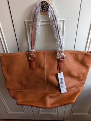 Dooney Bourke Florentine Leather Satchel Shoulder Bag O-Ring Large