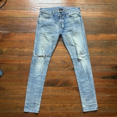 John Elliott Blue Denim Skinny Jeans - Size 32 - Button Fly