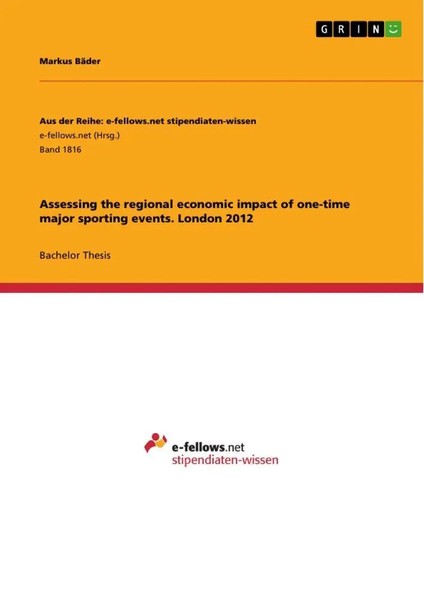 Markus BäDer | Assessing The Regional Economic Impact Of One-Time Major...-image