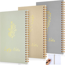 3 Pcs Left Handed Spiral Notebook, 8 X 5 Inch Wire Bound Notebooks for Lefties,