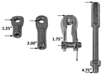 Tuff Stuff 4750 Brake Booster Extension Rod And Clevis Kit 4.75 Rod Length 3/8