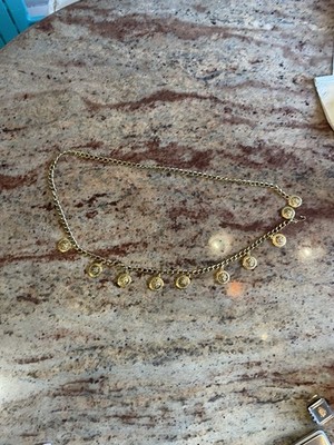 Versace Chain Gold Belt With Hanging Medusa Head Charms | eBay display picture 1