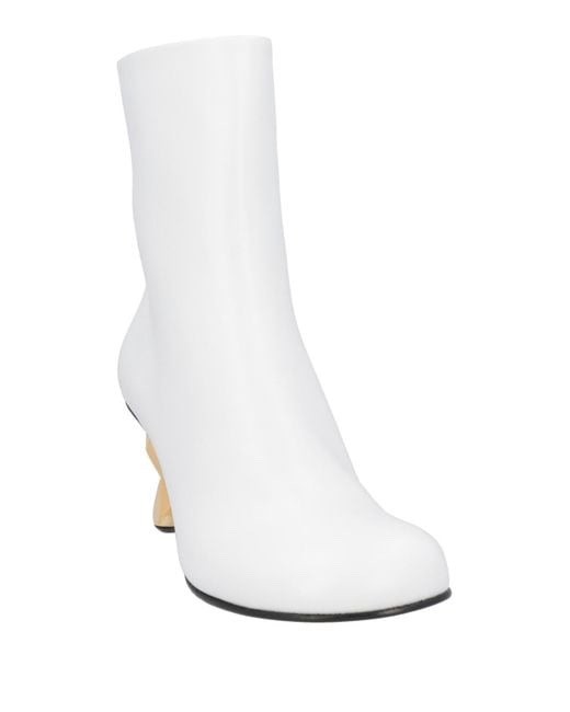 $800 JW Anderson Italian Women's White Ankle Boots Stylish Rare size 9.5 NEW image 2