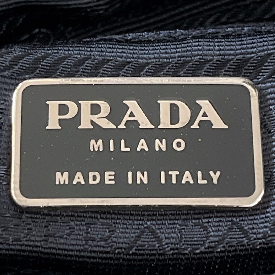 Prada Drawstring Backpack Mini Rucksack Triangle … - image 15
