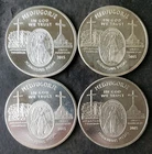 Lot of Four 2015 Medjugorge 1oz Silver Rounds