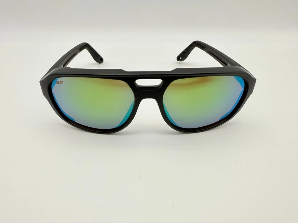 NEW Costa Del Mar STREET HEAT Polarized Sunglasses Matte Black/Green Mirror 580P - Image 3 of 4