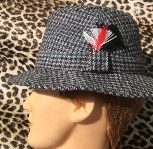 MOTSCH CHRISTYS LONDON 1960s MEN TRILBY HAT ~WOOL PLAID~MADE IN ENGLAND~UNWORN~M - Picture 6 of 15