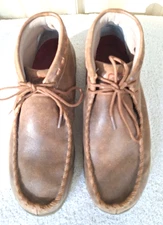 Twisted X Mens Chukka Shoe 11.5M Brown Leather Driver Heel 2 Hole Laces moc Toe