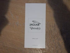 JAGUAR DAIMLER PRICE LIST (UK)  October 1988 - XJ6, XJS, Daimler