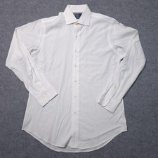 Polo Ralph Lauren Dress Shirt Mens 15 White Regent Custom Fit Slim Long Sleeve