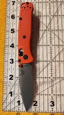 REAL Benchmade Mini Bugout 533 Custom Orange Satin S30V Folding Knife EDC USA