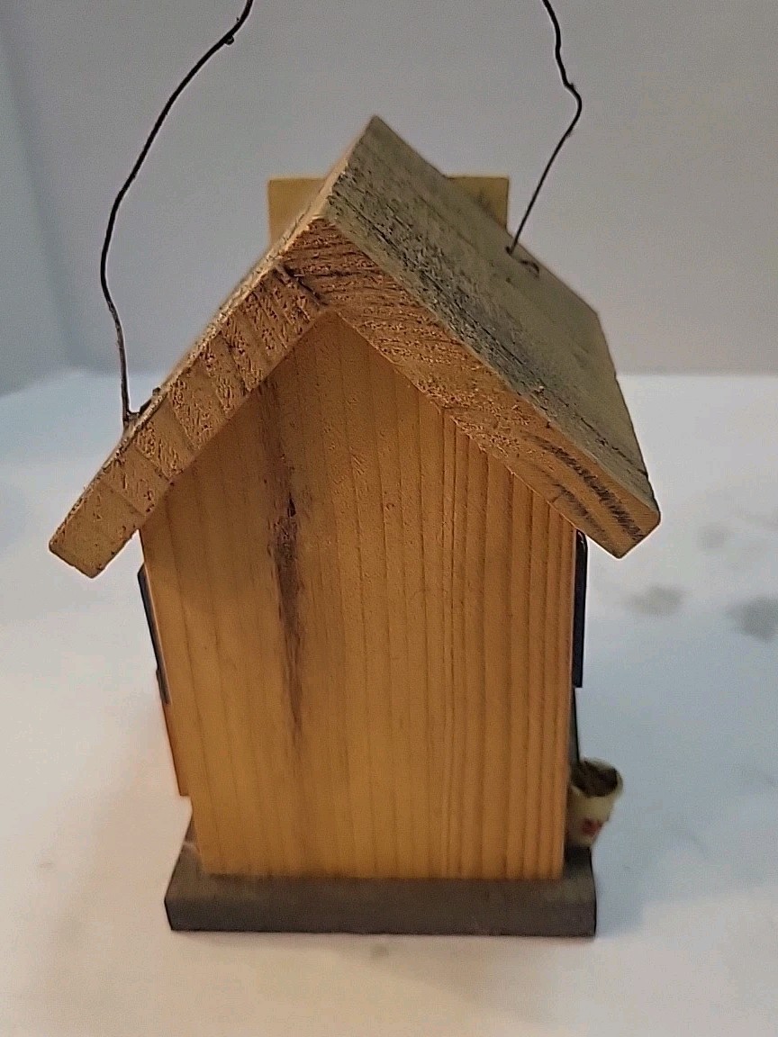 AC Moore Wooden Decorative Bird House Collectable Vintage Window/ Shelf 6.5"X 4"