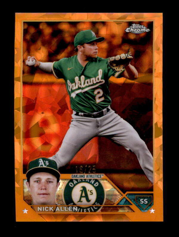 NICK ALLEN 2023 TOPPS CHROME SAPPHIRE #521 ORANGE REFRACTOR #16/25 BF4768