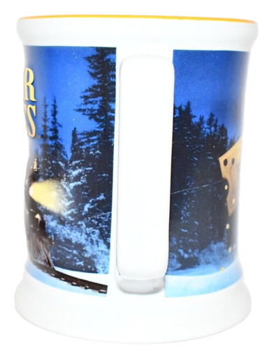 VTG Cup Mug Coffee Tea The Polar Express "Believe" Train Christmas Holiday Blue - Picture 4 of 10