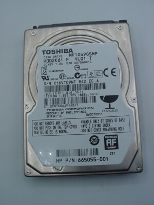 2.5'' SATA LAPTOP SIZE HARD DRIVE - TOSHIBA 1TB MK1059GSMP